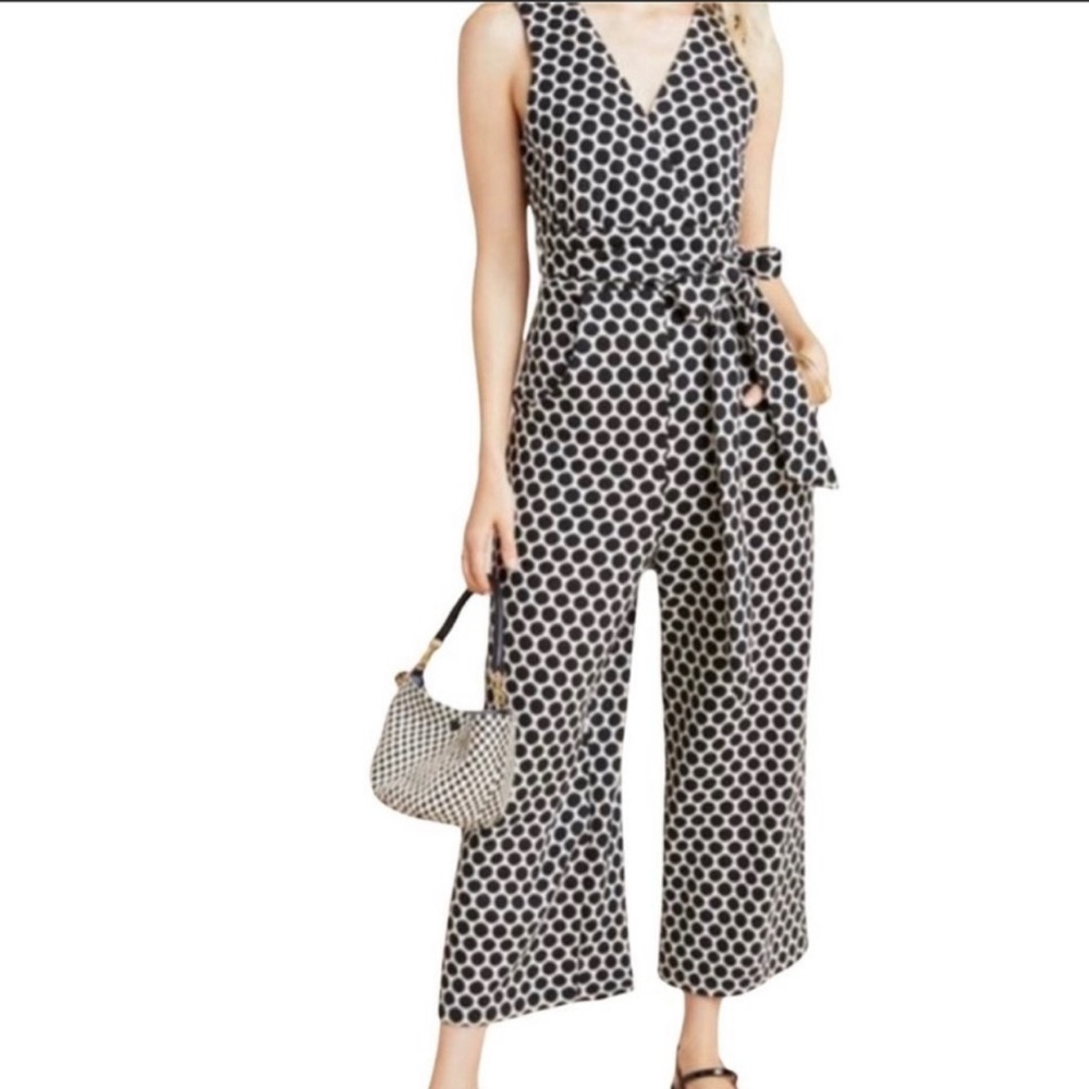Anthropologie Eva‎ Franco Marsha Polka Dot Jumpsuit Size: XS